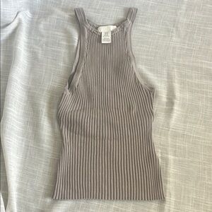Ribbed Tan Tank Top